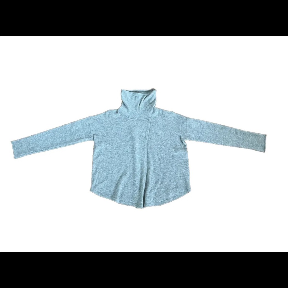 Cullen Sweater Gray Plush 100% Cashmere Boxy Large Pockets Women’s L
